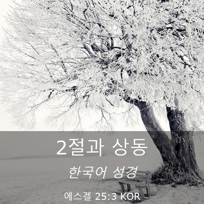 Picture 03 - 에스겔 25:3 KOR - 2절과 - Bible Verse Picture