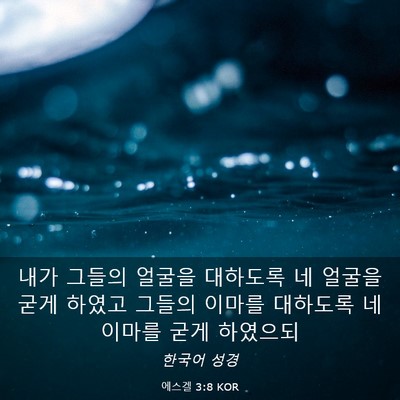 Picture 03 - 에스겔 3:8 KOR - 내가 그들의 얼굴을 대하도록 네 - Bible Verse Picture