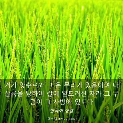 Picture 03 - 에스겔 32:22 KOR - 거기 앗수르와 그 온 무리가 - Bible Verse Picture