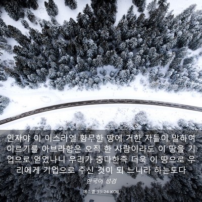 Picture 03 - 에스겔 33:24 KOR - 인자야 이 이스라엘 황무한 땅에 - Bible Verse Picture