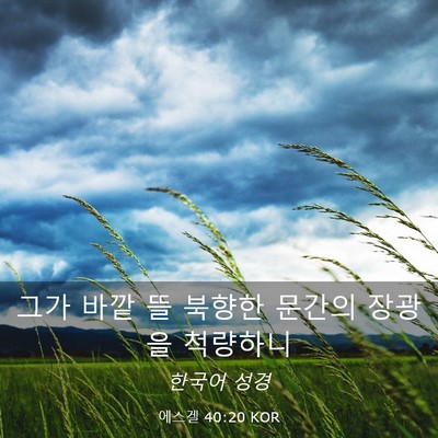 Picture 03 - 에스겔 40:20 KOR - 그가 바깥 뜰 북향한 문간의 장광을 - Bible Verse Picture