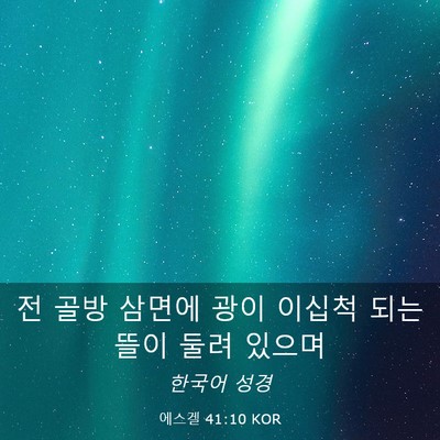 Picture 03 - 에스겔 41:10 KOR - 전 골방 삼면에 광이 이십척 되는 - Bible Verse Picture