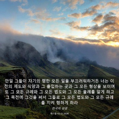 Picture 03 - 에스겔 43:11 KOR - 만일 그들이 자기의 행한 모든 일을 - Bible Verse Picture