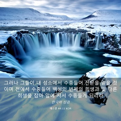 Picture 03 - 에스겔 44:11 KOR - 그러나 그들이 내 성소에서 수종들어 - Bible Verse Picture