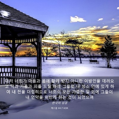 Picture 03 - 에스겔 44:7 KOR - 대저 너희가 마음과 몸에 할례 받지 - Bible Verse Picture