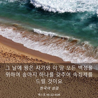 Picture 03 - 에스겔 45:22 KOR - 그 날에 왕은 자기와 이 땅 모든 - Bible Verse Picture