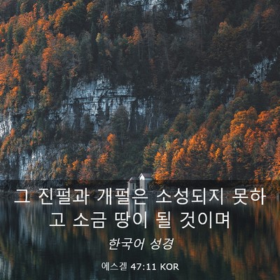 Picture 03 - 에스겔 47:11 KOR - 그 진펄과 개펄은 소성되지 못하고 - Bible Verse Picture