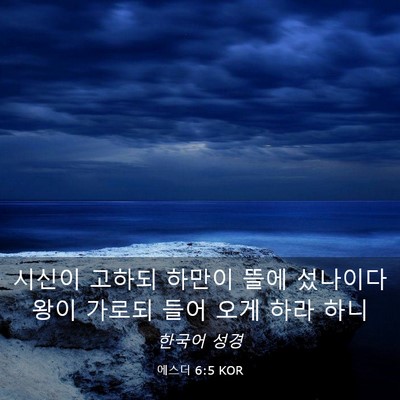Picture 03 - 에스더 6:5 KOR - 시신이 고하되 하만이 뜰에 섰나이다 - Bible Verse Picture