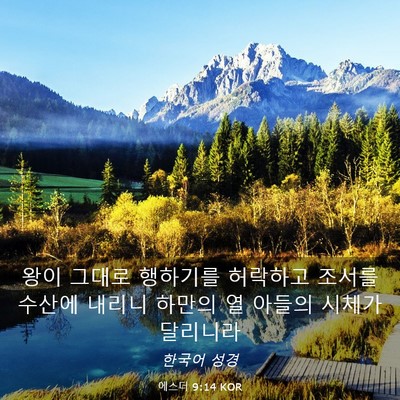 Picture 03 - 에스더 9:14 KOR - 왕이 그대로 행하기를 허락하고 - Bible Verse Picture