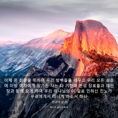 Picture 03 - 에스라 10:14 KOR - 이제 온 회중을 위하여 우리 - Bible Verse Picture