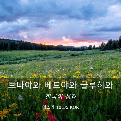 Picture 03 - 에스라 10:35 KOR - 브나야와 베드야와 - Bible Verse Picture