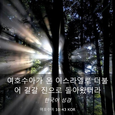 Picture 03 - 여호수아 10:43 KOR - 여호수아가 온 이스라엘로 더불어 - Bible Verse Picture