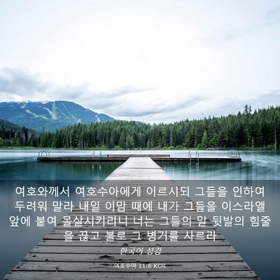 Picture 03 - 여호수아 11:6 KOR - 여호와께서 여호수아에게 이르시되 - Bible Verse Picture