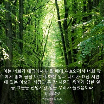 Picture 03 - 여호수아 2:10 KOR - 이는 너희가 애굽에서 나올 때에 - Bible Verse Picture