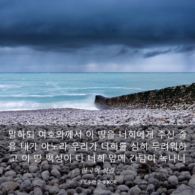 Picture 03 - 여호수아 2:9 KOR - 말하되 여호와께서 이 땅을 너희에게 - Bible Verse Picture