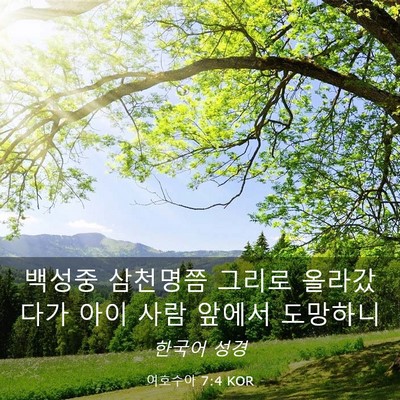 Picture 03 - 여호수아 7:4 KOR - 백성중 삼천명쯤 그리로 올라갔다가 - Bible Verse Picture