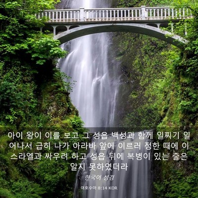 Picture 03 - 여호수아 8:14 KOR - 아이 왕이 이를 보고 그 성읍 백성과 - Bible Verse Picture