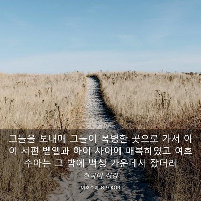 Picture 03 - 여호수아 8:9 KOR - 그들을 보내매 그들이 복병할 곳으로 - Bible Verse Picture
