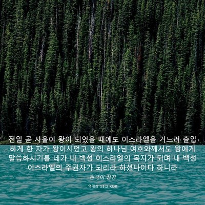 Picture 03 - 역대상 11:2 KOR - 전일 곧 사울이 왕이 되었을 때에도 - Bible Verse Picture
