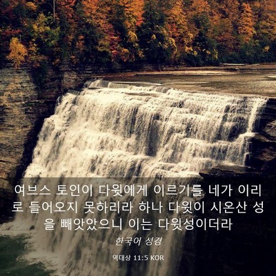 Picture 03 - 역대상 11:5 KOR - 여브스 토인이 다윗에게 이르기를 - Bible Verse Picture