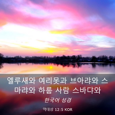 Picture 03 - 역대상 12:5 KOR - 엘루새와 여리못과 브아랴와 - Bible Verse Picture