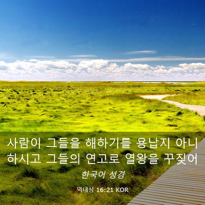 Picture 03 - 역대상 16:21 KOR - 사람이 그들을 해하기를 용납지 - Bible Verse Picture