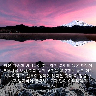 Picture 03 - 역대상 19:3 KOR - 암몬 자손의 방백들이 하눈에게 - Bible Verse Picture