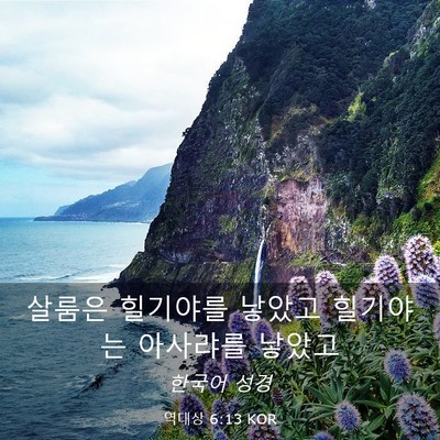 Picture 03 - 역대상 6:13 KOR - 살룸은 힐기야를 낳았고 힐기야는 - Bible Verse Picture