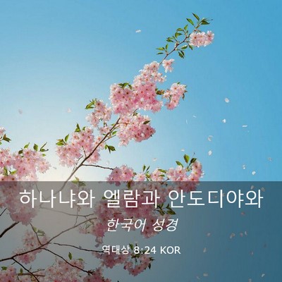 Picture 03 - 역대상 8:24 KOR - 하나냐와 엘람과 - Bible Verse Picture