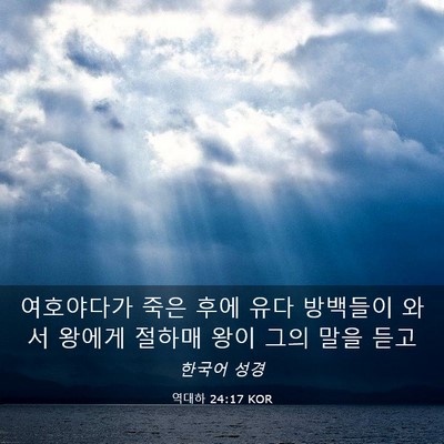 Picture 03 - 역대하 24:17 KOR - 여호야다가 죽은 후에 유다 방백들이 - Bible Verse Picture