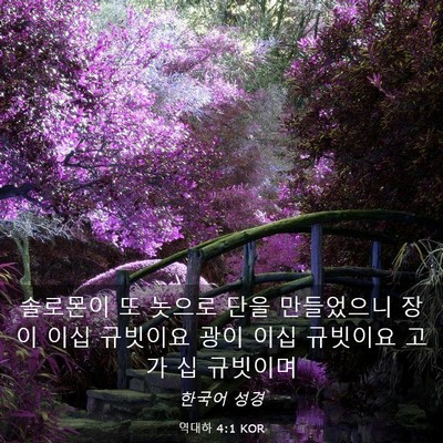 Picture 03 - 역대하 4:1 KOR - 솔로몬이 또 놋으로 단을 만들었으니 - Bible Verse Picture