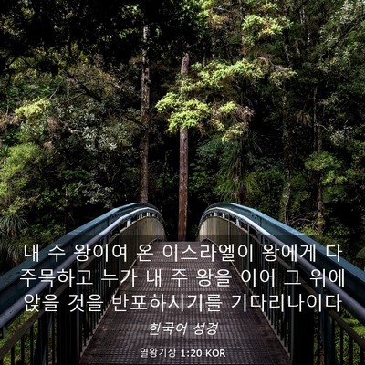 Picture 03 - 열왕기상 1:20 KOR - 내 주 왕이여 온 이스라엘이 왕에게 - Bible Verse Picture