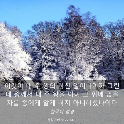 Picture 03 - 열왕기상 1:27 KOR - 이것이 내 주 왕의 하신 일이니이까 - Bible Verse Picture