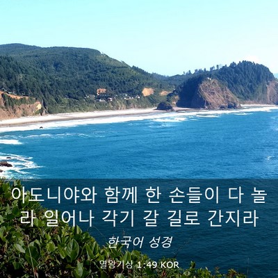 Picture 03 - 열왕기상 1:49 KOR - 아도니야와 함께 한 손들이 다 놀라 - Bible Verse Picture