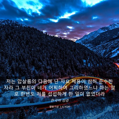 Picture 03 - 열왕기상 1:6 KOR - 저는 압살롬의 다음에 난 자요 - Bible Verse Picture