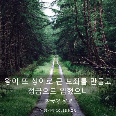 Picture 03 - 열왕기상 10:18 KOR - 왕이 또 상아로 큰 보좌를 만들고 - Bible Verse Picture