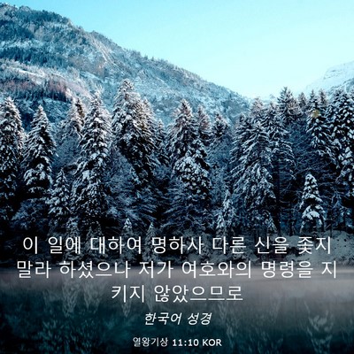 Picture 03 - 열왕기상 11:10 KOR - 이 일에 대하여 명하사 다른 신을 - Bible Verse Picture