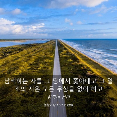 Picture 03 - 열왕기상 15:12 KOR - 남색하는 자를 그 땅에서 쫓아내고 - Bible Verse Picture