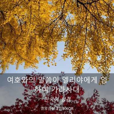 Picture 03 - 열왕기상 17:8 KOR - 여호와의 말씀이 엘리야에게 임하여 - Bible Verse Picture