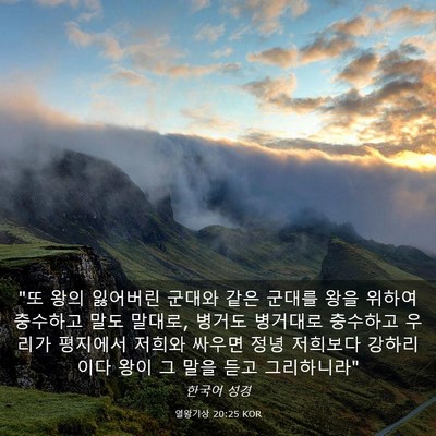 Picture 03 - 열왕기상 20:25 KOR - 