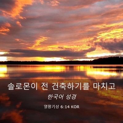 Picture 03 - 열왕기상 6:14 KOR - 솔로몬이 전 건축하기를 - Bible Verse Picture