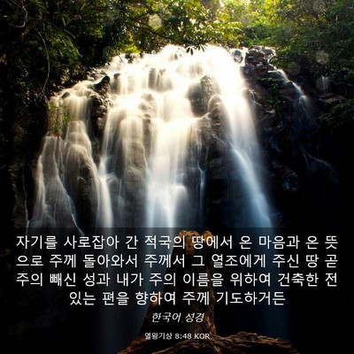 Picture 03 - 열왕기상 8:48 KOR - 자기를 사로잡아 간 적국의 땅에서 - Bible Verse Picture