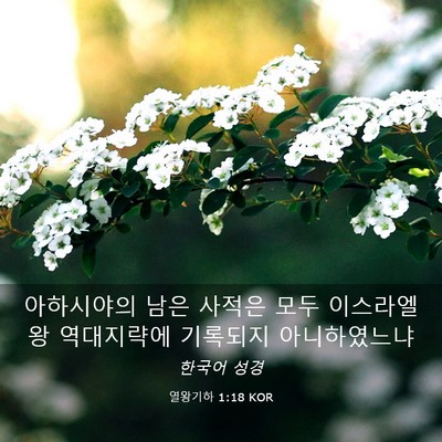 Picture 03 - 열왕기하 1:18 KOR - 아하시야의 남은 사적은 모두 - Bible Verse Picture
