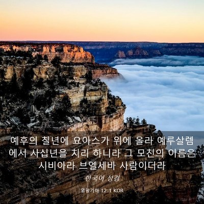 Picture 03 - 열왕기하 12:1 KOR - 예후의 칠년에 요아스가 위에 올라 - Bible Verse Picture