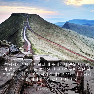 Picture 03 - 열왕기하 18:27 KOR - 랍사게가 저에게 이르되 내 주께서 - Bible Verse Picture