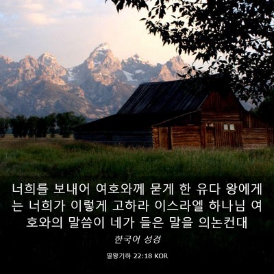 Picture 03 - 열왕기하 22:18 KOR - 너희를 보내어 여호와께 묻게 한 - Bible Verse Picture