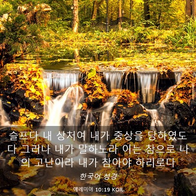 Picture 03 - 예레미야 10:19 KOR - 슬프다 내 상처여 내가 중상을 - Bible Verse Picture