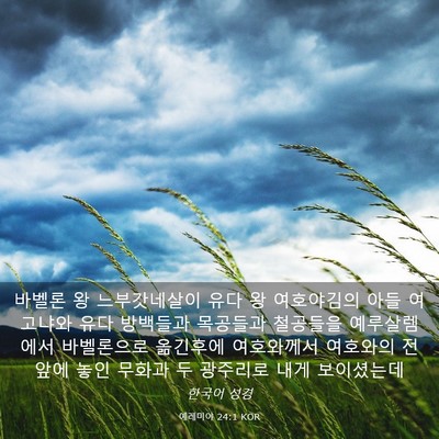 Picture 03 - 예레미야 24:1 KOR - 바벨론 왕 느부갓네살이 유다 왕 - Bible Verse Picture
