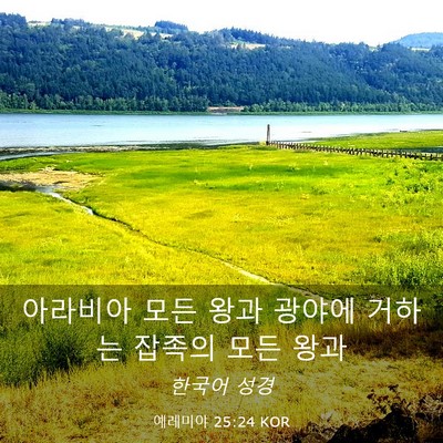Picture 03 - 예레미야 25:24 KOR - 아라비아 모든 왕과 광야에 거하는 - Bible Verse Picture