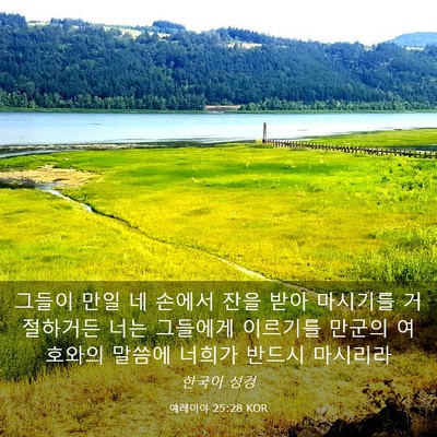 Picture 03 - 예레미야 25:28 KOR - 그들이 만일 네 손에서 잔을 받아 - Bible Verse Picture